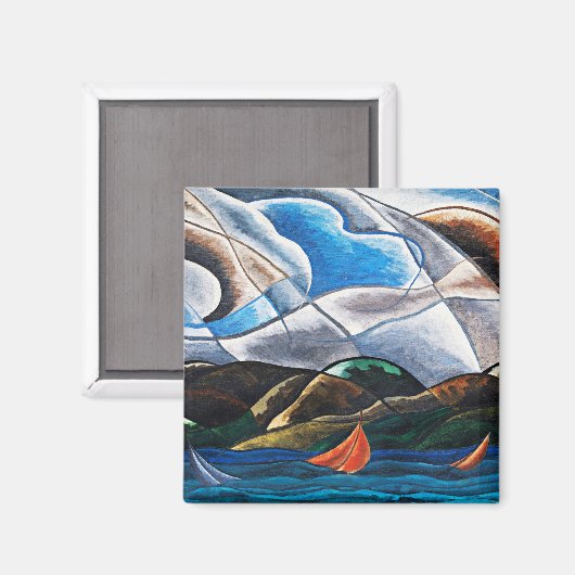 Arthur Dove, Wolken en Water Magneet (Voorkant / Achterkant)