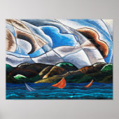 Arthur Dove, Wolken en Water Poster (Voorkant)