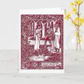 Arthur en de Dame van het Wenskaart van het Meer Kaart (Gele Bloem)