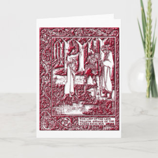 Arthur en de Dame van het Wenskaart van het Meer Kaart