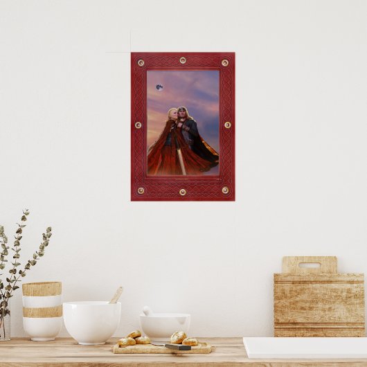 Arthur en Guinevere Poster (Keuken)