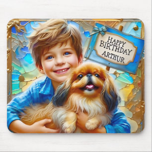 ARTHUR ~ En zijn hond ~ Mousepad Muismat