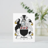 Arthur Family Crest Briefkaart (Staand voorkant)