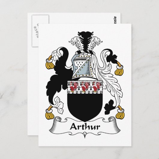 Arthur Family Crest Briefkaart (Voorkant / Achterkant)