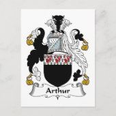 Arthur Family Crest Briefkaart (Voorkant)