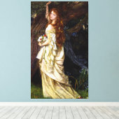 ARTHUR HUGHES - OPHELIA - C.1863 - Pre-Raphaeliete Canvas Afdruk (Insitu (Houten vloer))