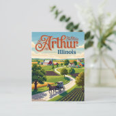 Arthur, Illinois Briefkaart (Staand voorkant)