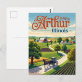 Arthur, Illinois Briefkaart (Voorkant / Achterkant)