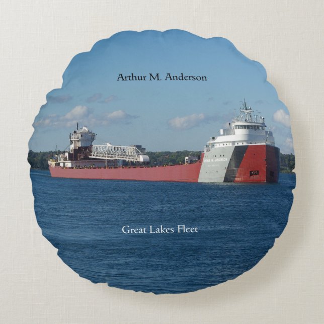 Arthur M. Anderson ronde kussen (Voorkant)