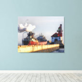 Arthur M Anderson-schip op Lake Superior Canvas Afdruk (Insitu (Houten vloer))