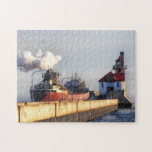 Arthur M Anderson-schip op Lake Superior Legpuzzel (Horizontaal)