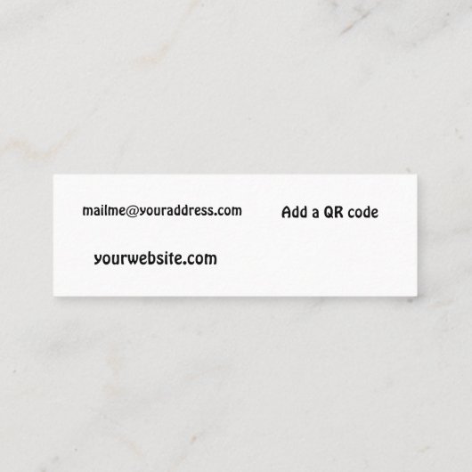 Arthur Mini Visitekaartjes (Achterkant)