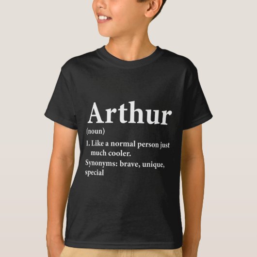 Arthur naam definitie grappig D T-shirt (Voorkant)