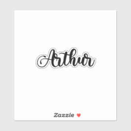 Arthur Naam - Handgeschreven kalligrafie Sticker