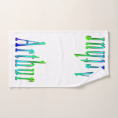 Arthur naam in groen en blauw, handdoek (Handdoek)