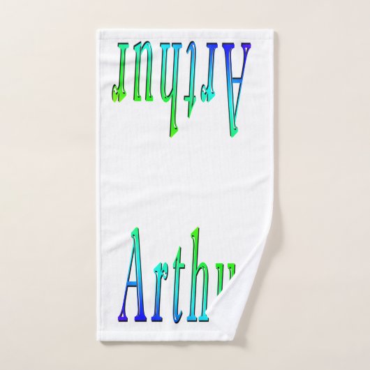 Arthur naam in groen en blauw, handdoek (Handdoek)