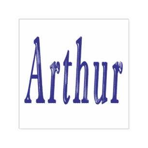 Arthur Name Logo, Zelfinktende Stempel