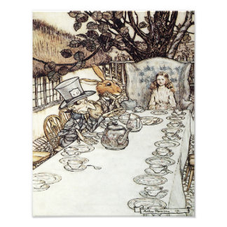 Arthur Rackham 1907 "The Mad Tea Party" print Foto Afdruk