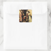 Arthur Rackham - A Christmas Carol - Grumpy Vierkante Sticker (Tas)