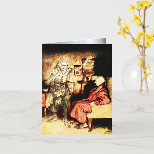 Arthur Rackham - A Christmas Carol - Scrooge Kaart (Gele Bloem)