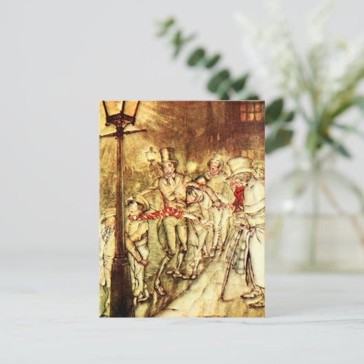 Arthur Rackham - A Kerstcarol - Street Briefkaart (Staand voorkant)