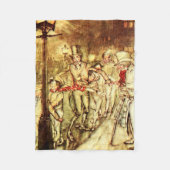 Arthur Rackham - A Kerstcarol - Street Fleece Deken (Voorkant)