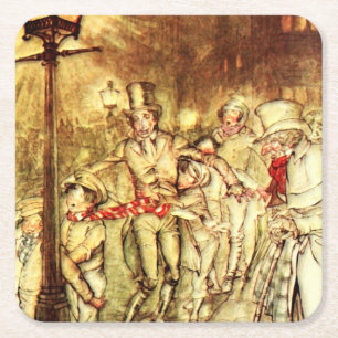 Arthur Rackham - A Kerstcarol - Street Kartonnen Onderzetters