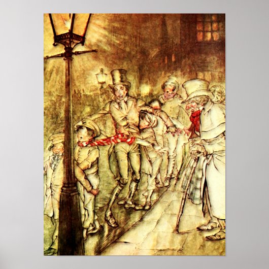 Arthur Rackham - A Kerstcarol - Street Poster (Voorkant)