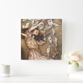  Arthur Rackham Alice in Wonderland Art Vierkante Klok (Huis)
