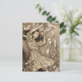 Arthur Rackham Alice in Wonderland Briefkaart (Staand voorkant)