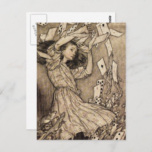 Arthur Rackham Alice in Wonderland Briefkaart (Voorkant / Achterkant)