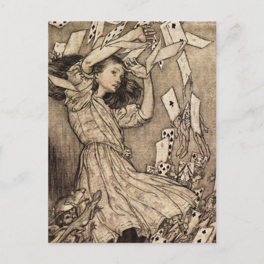 Arthur Rackham Alice in Wonderland Briefkaart (Voorkant)