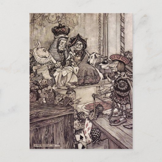 Arthur Rackham Alice in Wonderland Briefkaart (Voorkant)