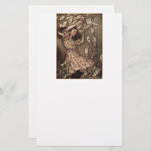 Arthur Rackham Alice in Wonderland Briefpapier (Voorkant / Achterkant)