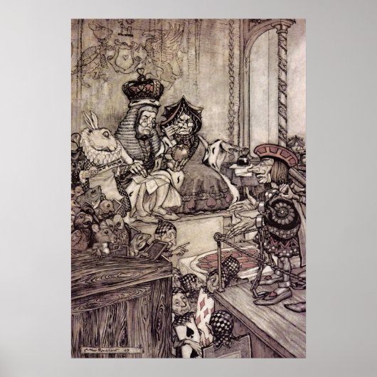 Arthur Rackham Alice in Wonderland Poster (Voorkant)