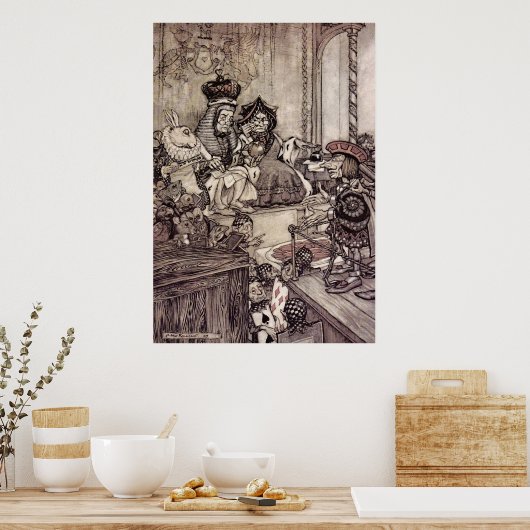 Arthur Rackham Alice in Wonderland Poster (Keuken)