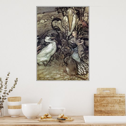Arthur Rackham Alice in Wonderland Poster (Keuken)