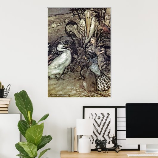Arthur Rackham Alice in Wonderland Poster (Thuiskantoor)