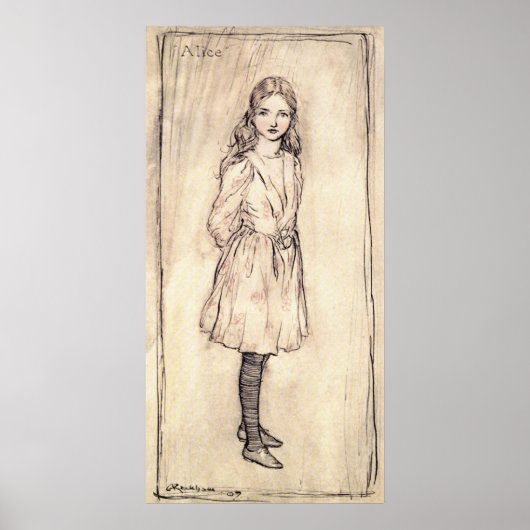Arthur Rackham Alice In Wonderland Poster (Voorkant)