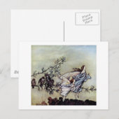 Arthur Rackham boekart Peter Pan Fairies Briefkaart (Voorkant / Achterkant)