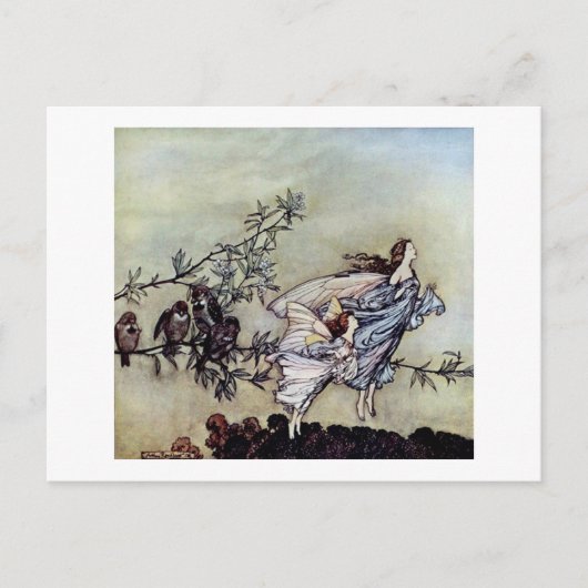 Arthur Rackham boekart Peter Pan Fairies Briefkaart (Voorkant)
