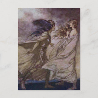 Arthur Rackham - Brünnhilde en Waltraute Briefkaar Briefkaart