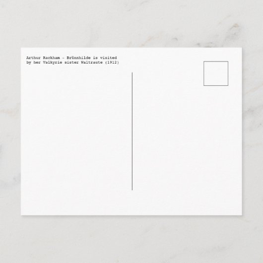 Arthur Rackham - Brünnhilde en Waltraute Briefkaar Briefkaart (Achterkant)