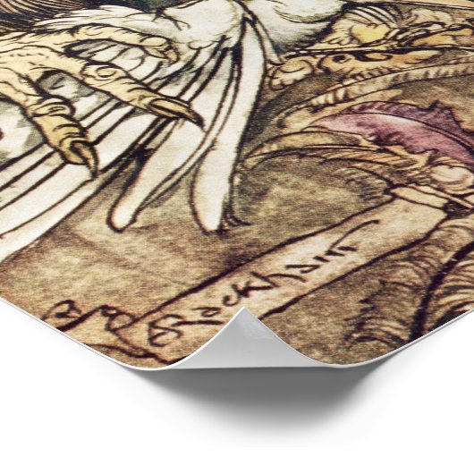 Arthur Rackham | Comus van John Milton: "En zij, Poster (Hoek)