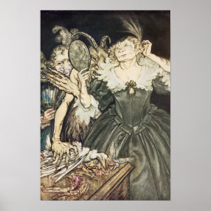Arthur Rackham   Comus van John Milton: "En zij, Poster