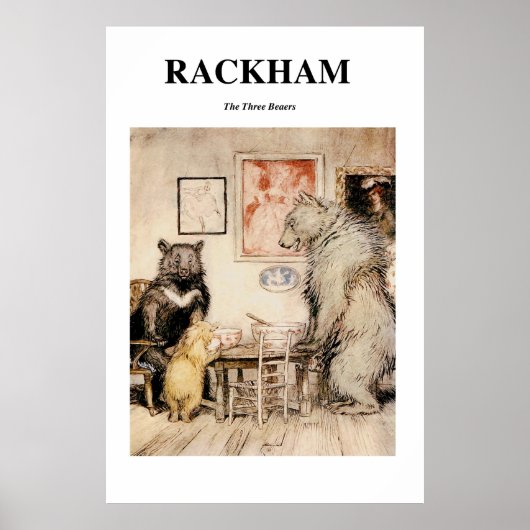 Arthur Rackham de drie Beren Poster (Voorkant)