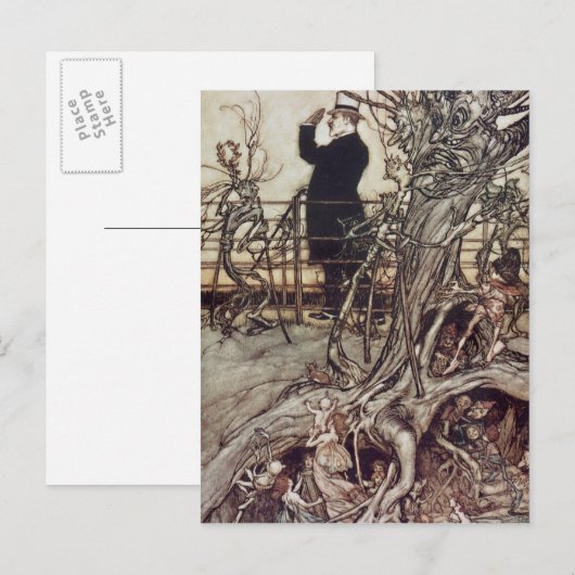 Arthur Rackham | De Kensington-tuinen bevinden zic Briefkaart (Voorkant / Achterkant)