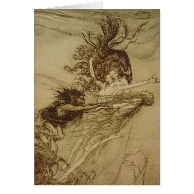 Arthur Rackham | De Rhinemaidens die Alberich tedr (Voorkant)