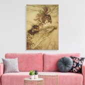 Arthur Rackham | De Rhinemaidens die Alberich tedr Canvas Afdruk (Insitu (Woonkamer))