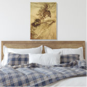 Arthur Rackham | De Rhinemaidens die Alberich tedr Canvas Afdruk (Insitu (Slaapkamer))